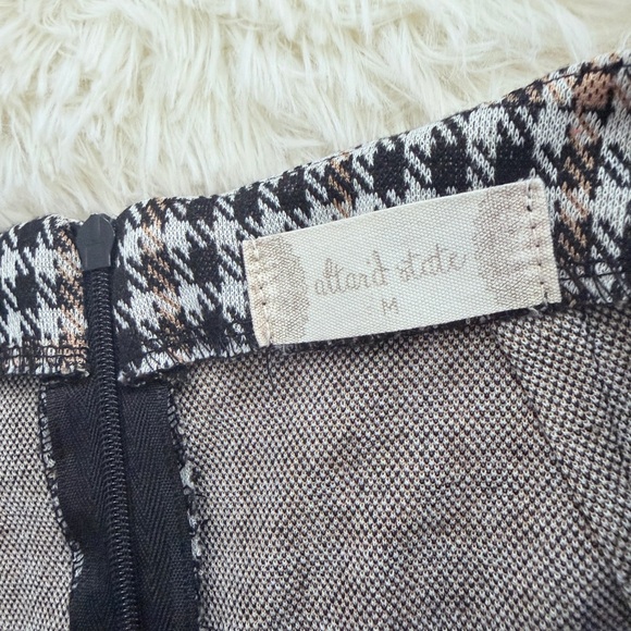 Altar'd State Plaid A-Line Skirt in Black and White - Picture 3 of 4